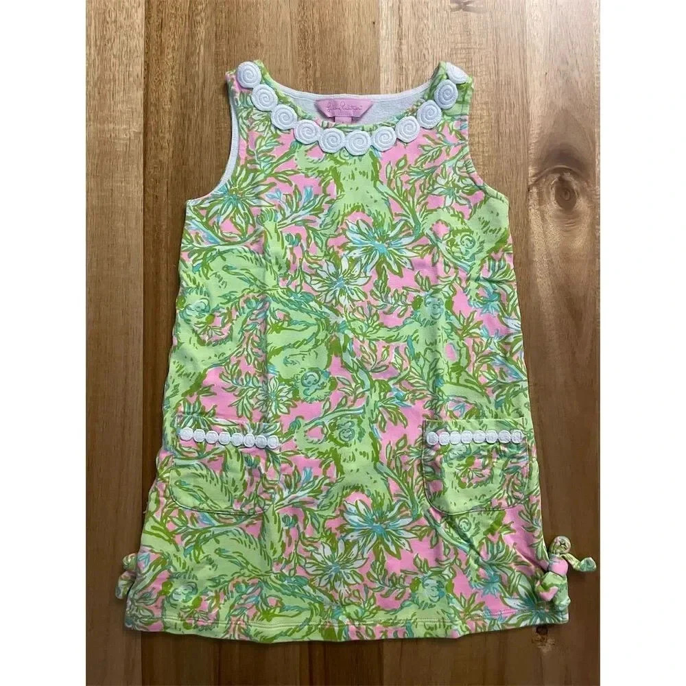 Lilly Pulitzer Girls' Chimply Chic Dress Size S (4-5) Monkey Multicolor - Picture 1 of 4